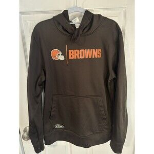 Cleveland Browns NFL Team Apparel Combine Authentic Hoodie Mens M Brown